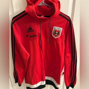 Game worn, 2015 season DC United hoodie. Size Medium.